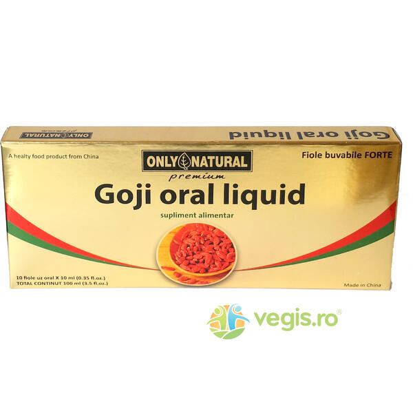 ON Goji 10fiole*10ml 2800mg, ONLY NATURAL, Fiole, 1, Vegis.ro