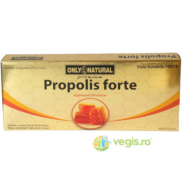 ON Propolis Forte 10 fiole*10ml 1500mg, ONLY NATURAL, Imunitate, 1, Vegis.ro