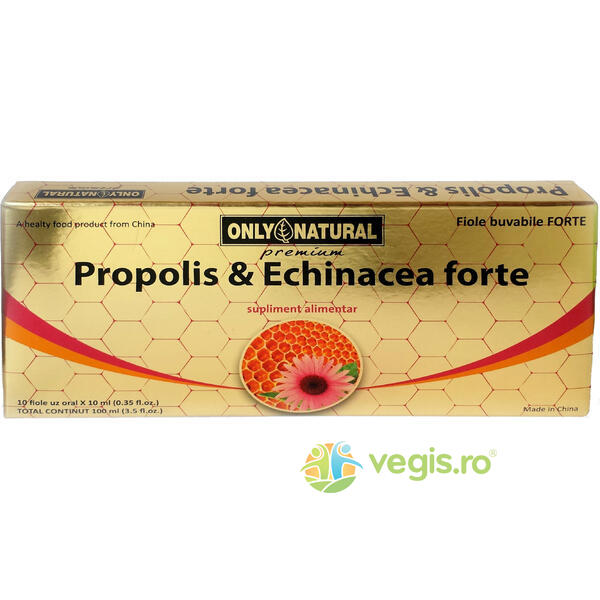 ON Propolis + Echinacea Forte 10fiole*10ml 1000mg+1000mg, ONLY NATURAL, Raceala & Gripa, 1, Vegis.ro