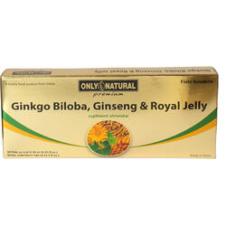 ON Ginkgo Biloba + Ginseng + Royal Jelly 10fiole*10ml 1000+200+300mg ONLY NATURAL