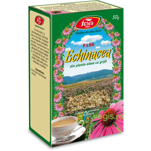 Ceai Echinaceea 50g, FARES, Raceala & Gripa, 2, Vegis.ro