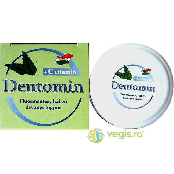 Dentomin - Praf de Dinti Spumant cu Aroma de Menta 25g, HERBAVIT, Igiena bucala, 1, Vegis.ro