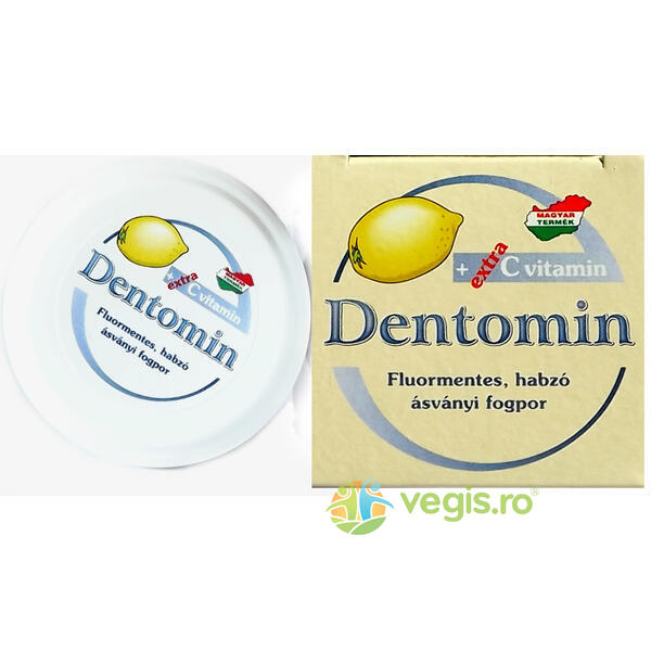 Dentomin - Praf de Dinti Spumant cu Aroma de Lamaie 25g, HERBAVIT, Igiena bucala, 1, Vegis.ro