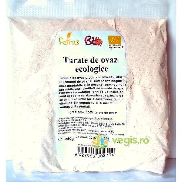 Tarate De Ovaz Eco/Bio 250gr, PETRAS BIO, Super Sale, 1, Vegis.ro