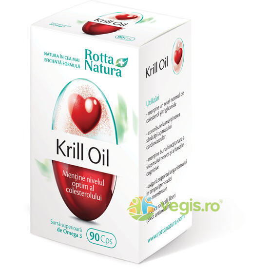 Krill Oil 90cps, ROTTA NATURA, Capsule, Comprimate, 1, Vegis.ro