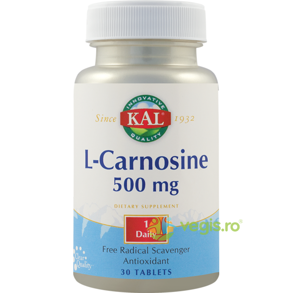 L-Carnosine 500mg 30tb Secom,, KAL, Remedii Capsule, Comprimate, 1, Vegis.ro