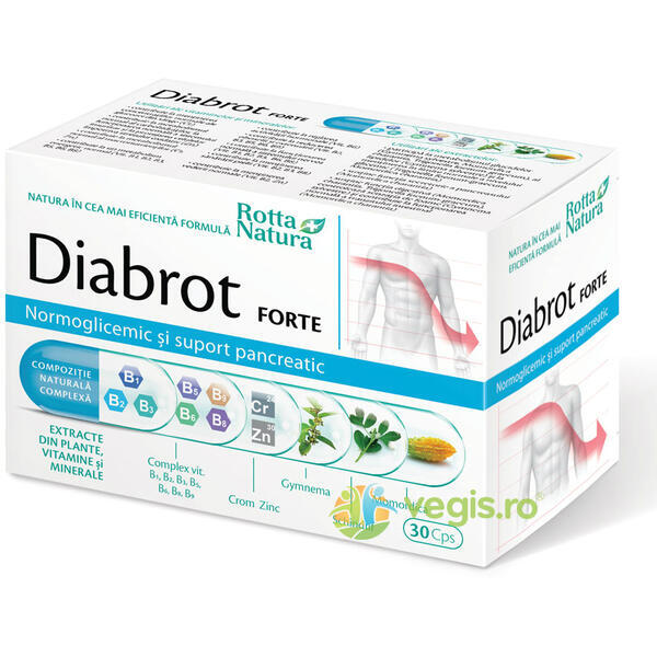 Diabrot Forte 30cps, ROTTA NATURA, Remedii Capsule, Comprimate, 1, Vegis.ro