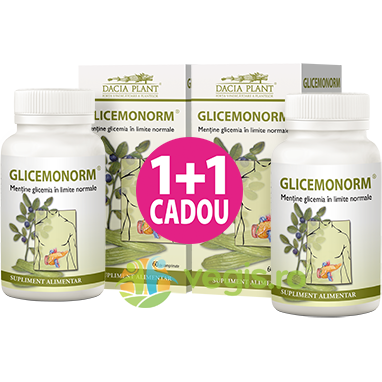 Glicemonorm 60cpr 1+1 Gratis, DACIA PLANT, Pachete 1+1, 1, Vegis.ro