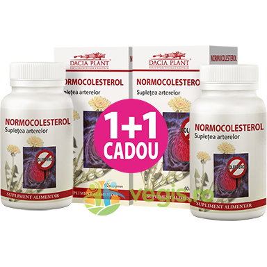 Normocolesterol 60cpr 1+1 Gratis, DACIA PLANT, Remedii Capsule, Comprimate, 1, Vegis.ro