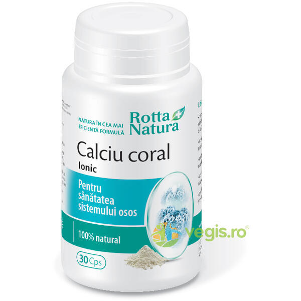 Calciu Coral Ionic 30cps, ROTTA NATURA, Capsule, Comprimate, 1, Vegis.ro
