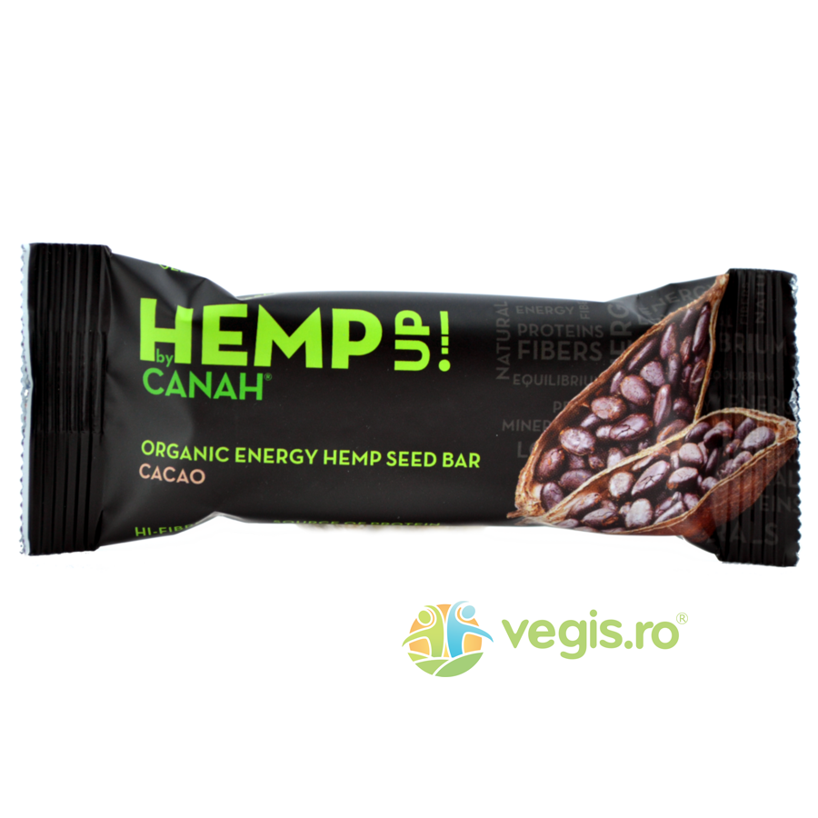 Baton Din Seminte De Canepa si Cacao Hemp Up Ecologic/Bio 48gr CANAH