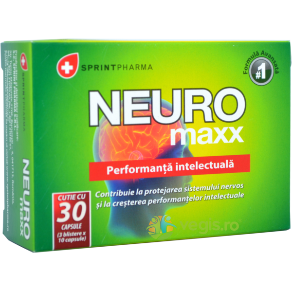 Neuro Maxx 30cps, SPRINT PHARMA, Capsule, Comprimate, 1, Vegis.ro