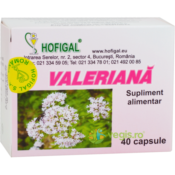 Valeriana 40cps, HOFIGAL, Capsule, Comprimate, 1, Vegis.ro