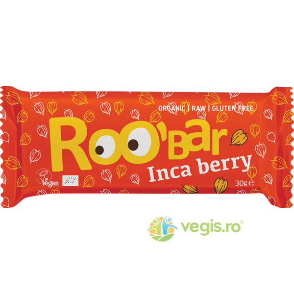 Baton cu Inca Berry Raw Ecologic/Bio 30g, ROOBAR, Dulciuri sanatoase, 1, Vegis.ro