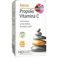 Propolis Vitamina C Cu Echinacea si Stevie 40cpr ALEVIA