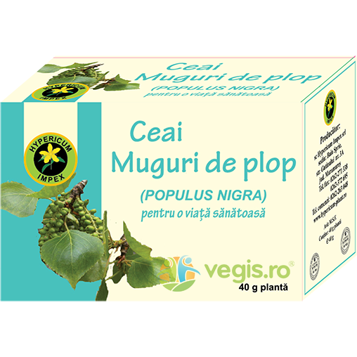 Ceai Muguri de Plop Negru 40g, HYPERICUM, Ceaiuri vrac, 1, Vegis.ro