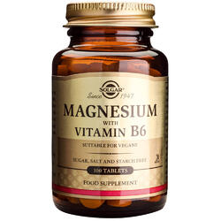 Magnesium + B6 100tb (Magneziu cu vitamina B6) SOLGAR