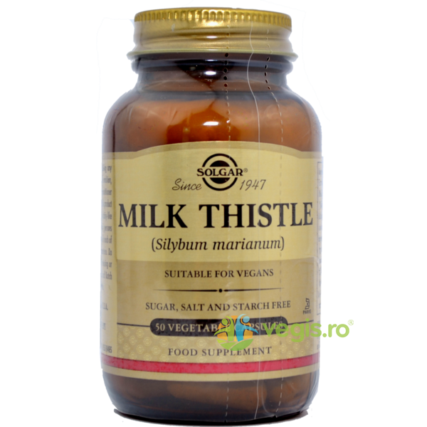 Milk Thistle 50cps (Silimarina), SOLGAR, Capsule, Comprimate, 1, Vegis.ro