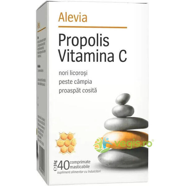 Propolis Vitamina C 40cps, ALEVIA, Capsule, Comprimate, 1, Vegis.ro