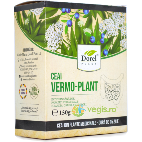 Ceai Vermo-Plant (Paraziti Intestinali) 150g, DOREL PLANT, Ceaiuri vrac, 1, Vegis.ro