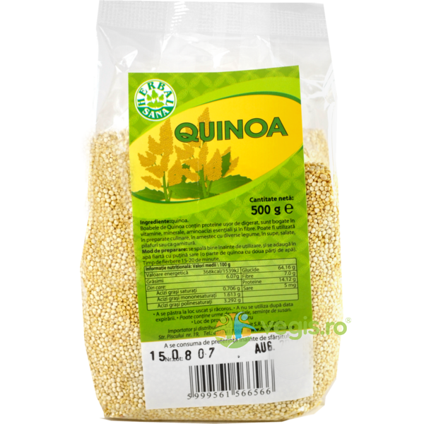 Quinoa 500g, HERBAVIT, Cereale boabe, 1, Vegis.ro