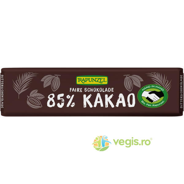 Ciocolata Amaruie Mica 85% Vegana Ecologica/Bio 20g, RAPUNZEL, Dulciuri & Indulcitori Naturali, 1, Vegis.ro