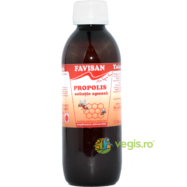 Solutie Propolis Fara Alcool 250ml, FAVISAN, Raceala & Gripa, 1, Vegis.ro