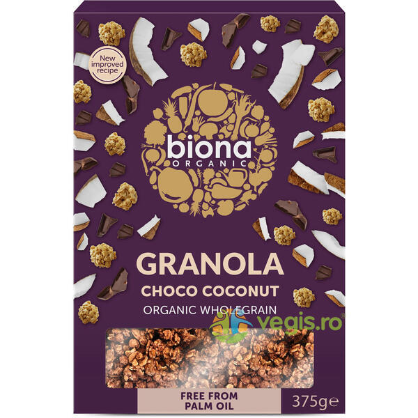 Granola cu Ciocolata si Cocos Ecologica/Bio 375g, BIONA, VECHITURI, 1, Vegis.ro