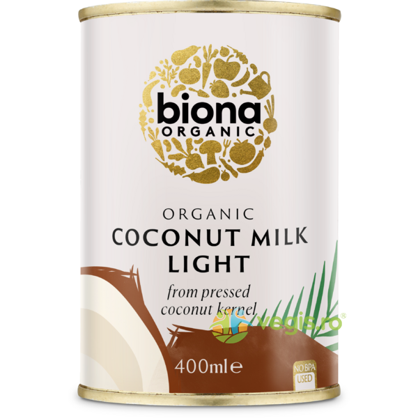 Lapte de Cocos Light Ecologic/BIO 400ml, BIONA, Alimente, 1, Vegis.ro