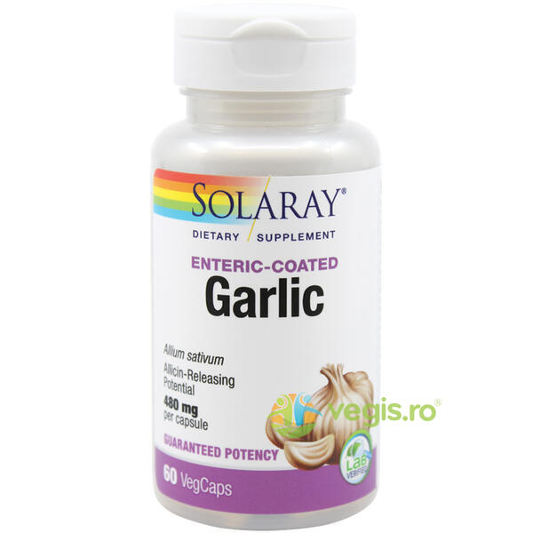 Garlic (Usturoi) 500mg 60cps Secom,, SOLARAY, Antibiotice naturale, 1, Vegis.ro