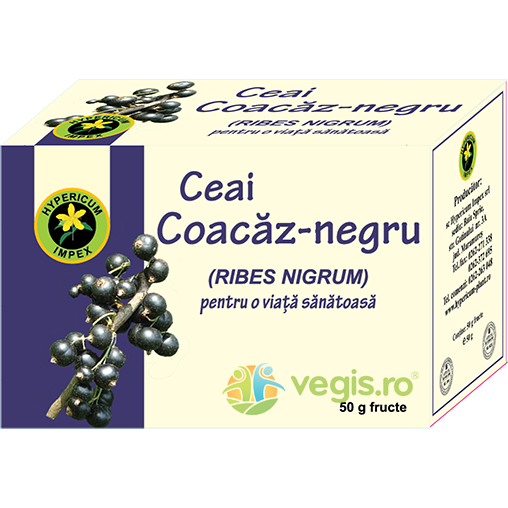 Ceai Coacaz Negru 50g, HYPERICUM, Ceaiuri vrac, 1, Vegis.ro