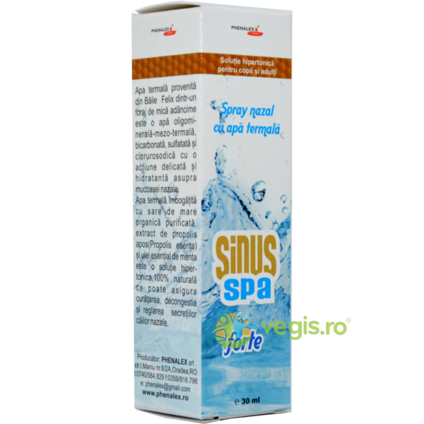 Sinus Spa Forte - Spray Nazal Cu Apa Termala 30ml, PHENALEX, Raceala & Gripa, 2, Vegis.ro