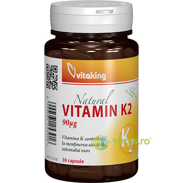 Vitamina K2 90mcg 30cps, VITAKING, Capsule, Comprimate, 2, Vegis.ro