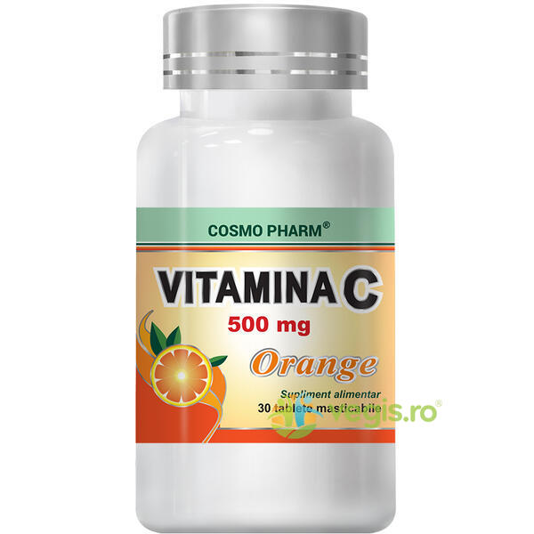 Vitamina C Portocale (Orange) 500mg 30tb, COSMOPHARM, Vitamina C, 1, Vegis.ro