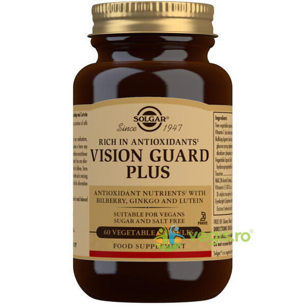 Vision Guard Plus 60cps Vegetale, SOLGAR, Remedii Capsule, Comprimate, 1, Vegis.ro