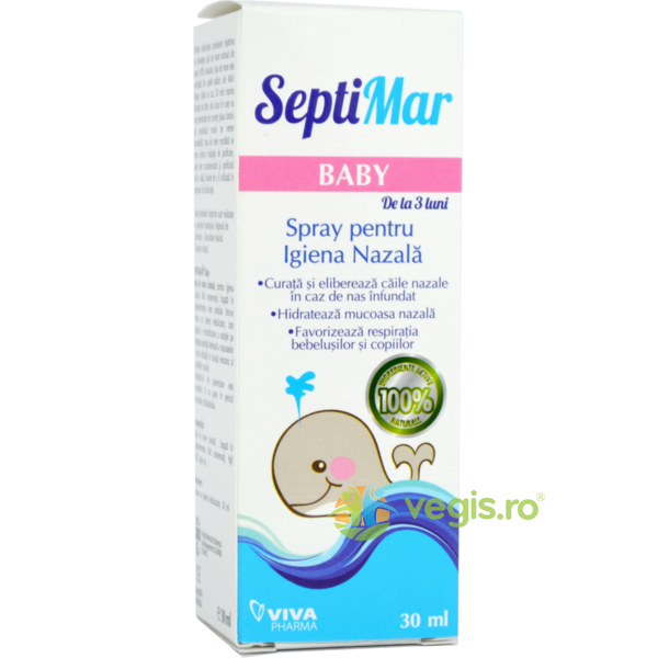 Spray Septimar Baby (Apa De Mare Izotona) 30ml, VITALIA PHARMA, Mamici si copii, 3, Vegis.ro