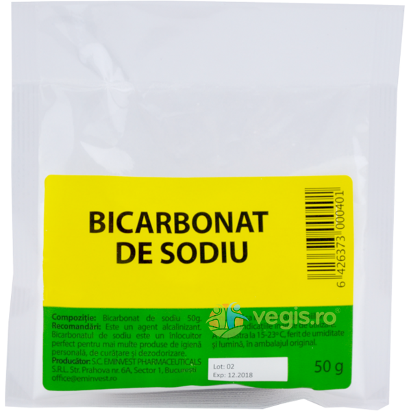 Bicarbonat De Sodiu 50gr, VIVA PHARMA, Mirodenii prajituri, 1, Vegis.ro