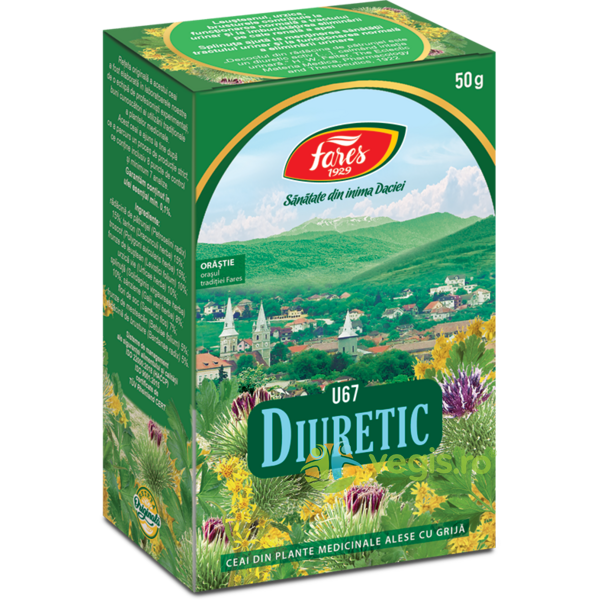 Ceai Diuretic (U67) 50g, FARES, Ceaiuri vrac, 1, Vegis.ro