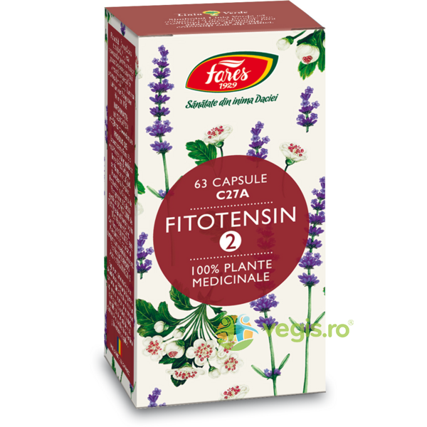 Fitotensin 2 (C27A) 63cps, FARES, Remedii Capsule, Comprimate, 1, Vegis.ro