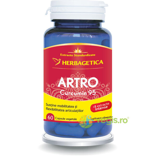 Artro Curcumin 95 60cps, HERBAGETICA, Capsule, Comprimate, 1, Vegis.ro