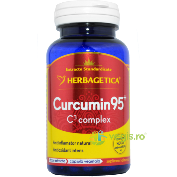 Curcumin 95 C3 Complex 60cps, HERBAGETICA, Remedii Capsule, Comprimate, 1, Vegis.ro