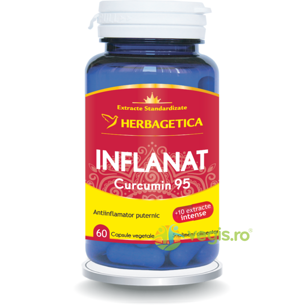 Inflanat Curcumin 95 60cps, HERBAGETICA, Remedii Capsule, Comprimate, 1, Vegis.ro