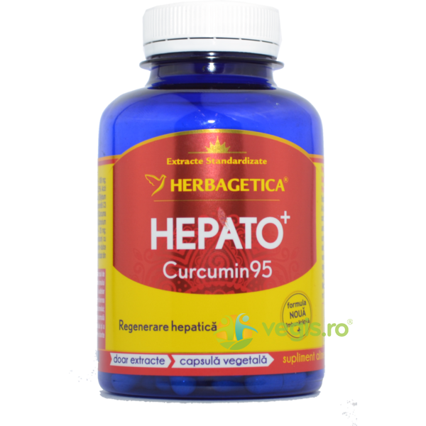 Hepato Curcumin 95 120cps, HERBAGETICA, Capsule, Comprimate, 1, Vegis.ro
