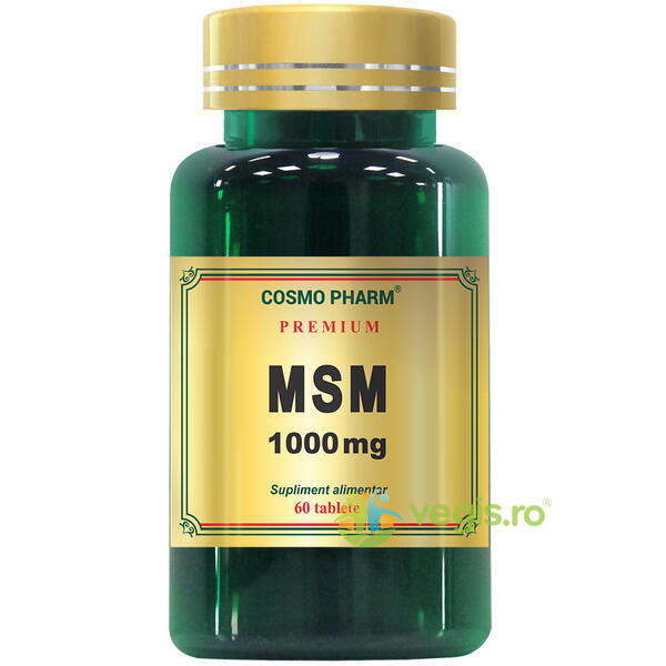 MSM 1000mg 60tb Premium, COSMOPHARM, Remedii Capsule, Comprimate, 1, Vegis.ro
