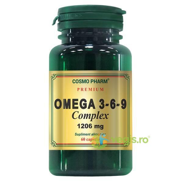 Omega 3-6-9 Complex 1206mg 60cps Premium, COSMOPHARM, Remedii Capsule, Comprimate, 1, Vegis.ro
