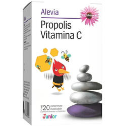 Propolis Vitamina C cu Echinacea Junior 20cpr Masticabile ALEVIA
