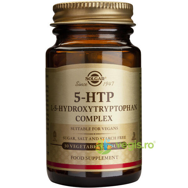 5-HTP (Hydroxytryptophan) 30cps Vegetale, SOLGAR, Capsule, Comprimate, 1, Vegis.ro