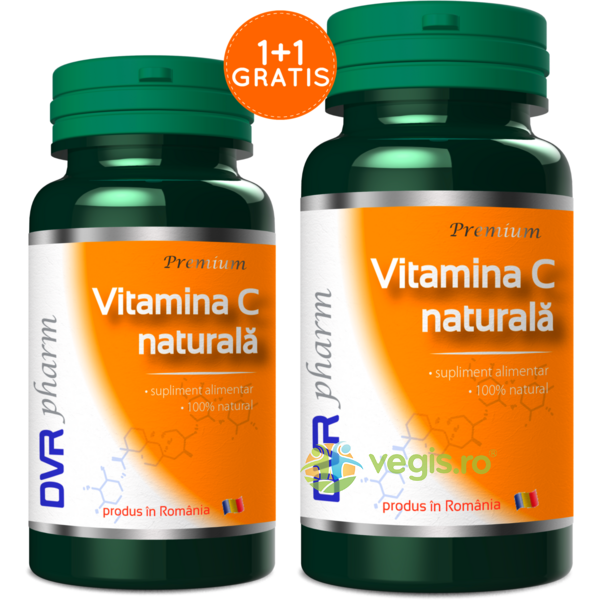 Vitamina C Naturala 60cps+30cps Gratis, DVR PHARM, Pachete 1+1, 1, Vegis.ro