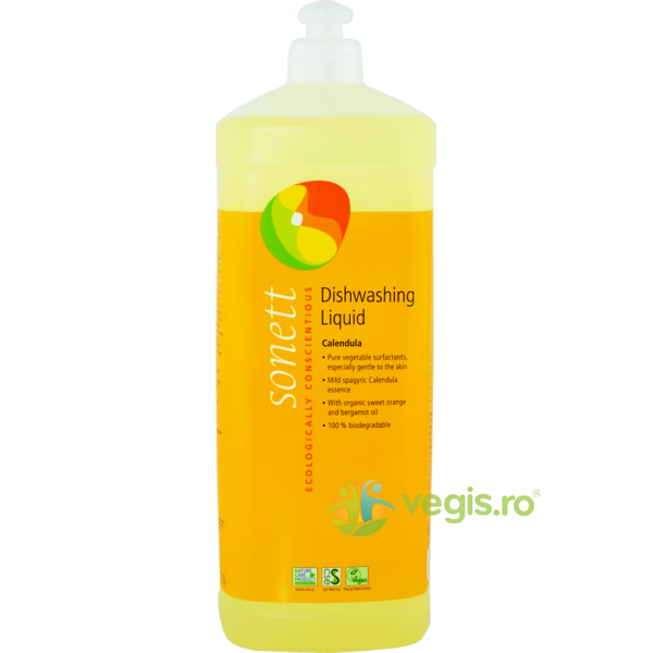 Detergent Lichid De Vase Cu Galbenele Ecologic/Bio 1L Sonett, SONETT, Detergent Vase, 1, Vegis.ro