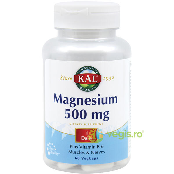 Magnesium 500Mg 60Cps Secom,, KAL, Capsule, Comprimate, 1, Vegis.ro